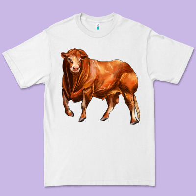 Red Angus Bull Premium Tee Designed By Lillyallendesigns