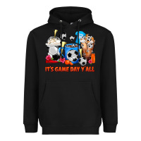 Black It's Game Day Y'all Soccer Coffee Cups Heavyweight Hoodie - FaDigitalArtStudio
