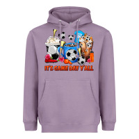 Lavender It's Game Day Y'all Soccer Coffee Cups Heavyweight Hoodie - FaDigitalArtStudio