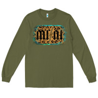 Army Green Leopard Patterned Mini Tried Long Sleeve Tee - Bettercallsaul