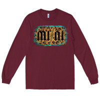 Burgundy Leopard Patterned Mini Tried Long Sleeve Tee - Bettercallsaul