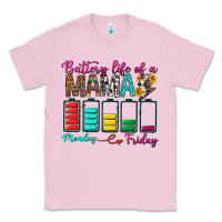 Bubblegum Pink Battery Life Of A Mama Classic Tee - BundleAndBundleShop