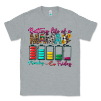 Heather Grey Battery Life Of A Mama Classic Tee - BundleAndBundleShop