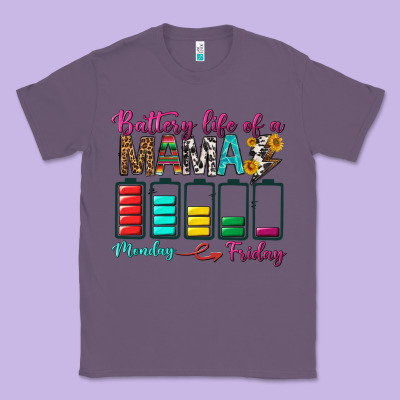 Battery Life Of A Mama Classic Tee Designed By Bundleandbundleshop
