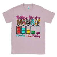 Lilac Battery Life Of A Mama Classic Tee - BundleAndBundleShop