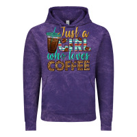 Cloud Purple just a girl who loves coffee Vintage Hoodie - BundleAndBundleShop