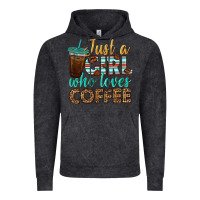Vintage Black just a girl who loves coffee Vintage Hoodie - BundleAndBundleShop