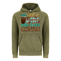 Vintage Olive just a girl who loves coffee Vintage Hoodie - BundleAndBundleShop