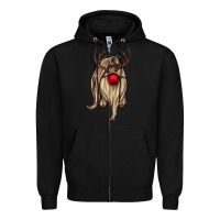 Black deer gnome Zipper Hoodie - CowGirlArtShop