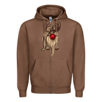 Chestnut deer gnome Zipper Hoodie - CowGirlArtShop