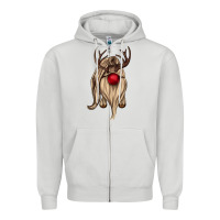Dove Grey deer gnome Zipper Hoodie - CowGirlArtShop