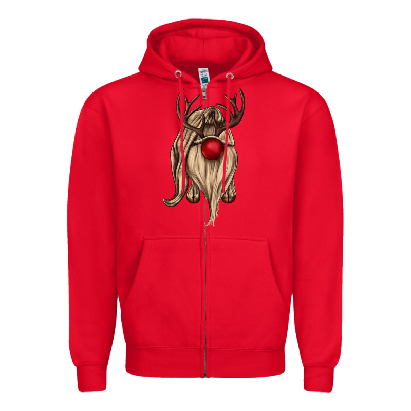 Deer Gnome Zipper Hoodie by CowGirlArtShop | Teevron