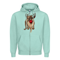 Seafoam deer gnome Zipper Hoodie - CowGirlArtShop