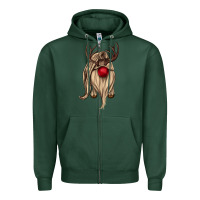 Sports Green deer gnome Zipper Hoodie - CowGirlArtShop