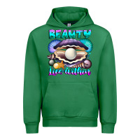 Emerald Beauty Lies Within Urban Hoodie - CowhideDigitalArt