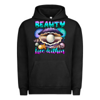 Pigment Black Beauty Lies Within Urban Hoodie - CowhideDigitalArt
