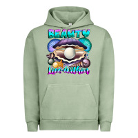 Pigment Oil Green Beauty Lies Within Urban Hoodie - CowhideDigitalArt