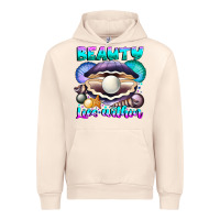 Sandshell Beauty Lies Within Urban Hoodie - CowhideDigitalArt