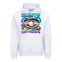White Beauty Lies Within Urban Hoodie - CowhideDigitalArt