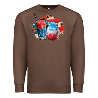Chestnut Red white and blue slushy cocktail Premium Sweatshirt - FaDigitalArtStudio