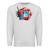 Dove Grey Red white and blue slushy cocktail Premium Sweatshirt - FaDigitalArtStudio