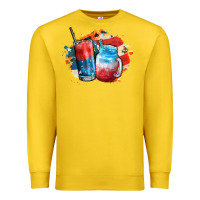 Lemon Red white and blue slushy cocktail Premium Sweatshirt - FaDigitalArtStudio