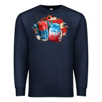 Navy Red white and blue slushy cocktail Premium Sweatshirt - FaDigitalArtStudio