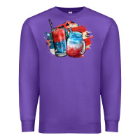 Purple Red white and blue slushy cocktail Premium Sweatshirt - FaDigitalArtStudio