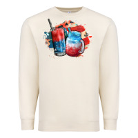 Sandshell Red white and blue slushy cocktail Premium Sweatshirt - FaDigitalArtStudio