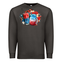 Smoke Red white and blue slushy cocktail Premium Sweatshirt - FaDigitalArtStudio