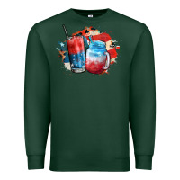 Sports Green Red white and blue slushy cocktail Premium Sweatshirt - FaDigitalArtStudio