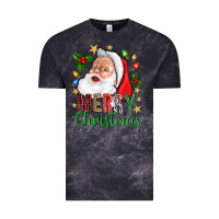 Cloud Black Merry Christmas With Santa Vintage Tee - BundleAndBundleShop