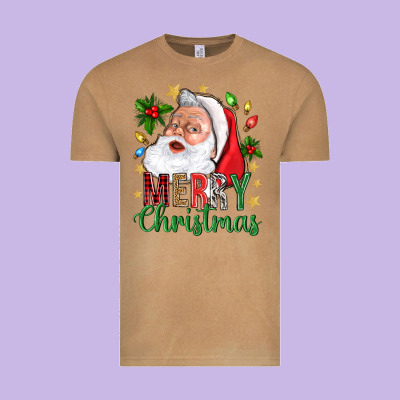 Merry Christmas With Santa Vintage Tee Designed By Bundleandbundleshop