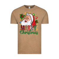 Vintage Coffee Merry Christmas With Santa Vintage Tee - BundleAndBundleShop