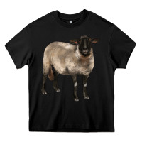 Black suffolk ewe Heavy Core Tee - BarkalooDesign