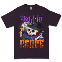 Plum Read in peace Halloween Premium Tee - NancyCooperArtShop