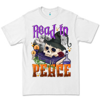 White Read in peace Halloween Premium Tee - NancyCooperArtShop