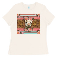 Bone llama and roses glitter Ladies Tee - LillyAllenDesigns