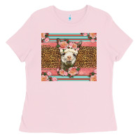 Bubblegum Pink llama and roses glitter Ladies Tee - LillyAllenDesigns