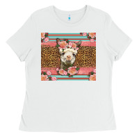 White llama and roses glitter Ladies Tee - LillyAllenDesigns