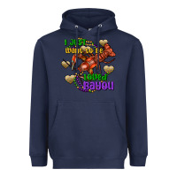 Navy Crawfish i just want to be loved bayou Heavyweight Hoodie - FaDigitalArtStudio