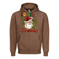 Chestnut cowboy christmas western cactus Zipper Hoodie - CowGirlArtShop
