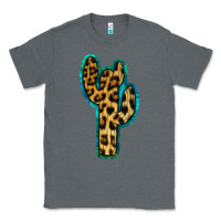 Charcoal Heather Turquoise Leopard Cactus Classic Tee - RanaPortraitStore