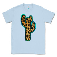 Dusty Blue Turquoise Leopard Cactus Classic Tee - RanaPortraitStore