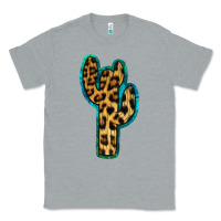 Heather Grey Turquoise Leopard Cactus Classic Tee - RanaPortraitStore