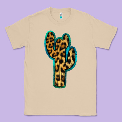 Turquoise Leopard Cactus Classic Tee Designed By Ranaportraitstore