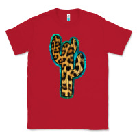 Red Turquoise Leopard Cactus Classic Tee - RanaPortraitStore