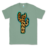 Sage Turquoise Leopard Cactus Classic Tee - RanaPortraitStore