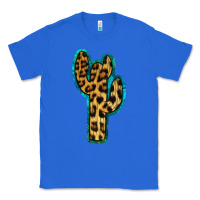 True Royal Turquoise Leopard Cactus Classic Tee - RanaPortraitStore
