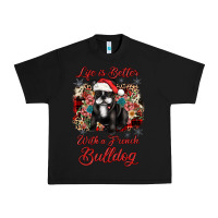 Black christmas life is better with a french bulldog Urban Heavy Tee - JahusDesignShop